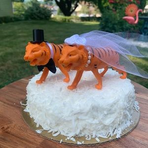 Handmade Tiger Wedding Cake Toppers